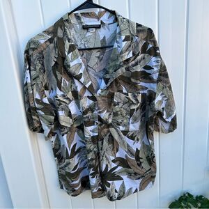 Vintage Counterparts button down collared blouse short sleeve size 12
